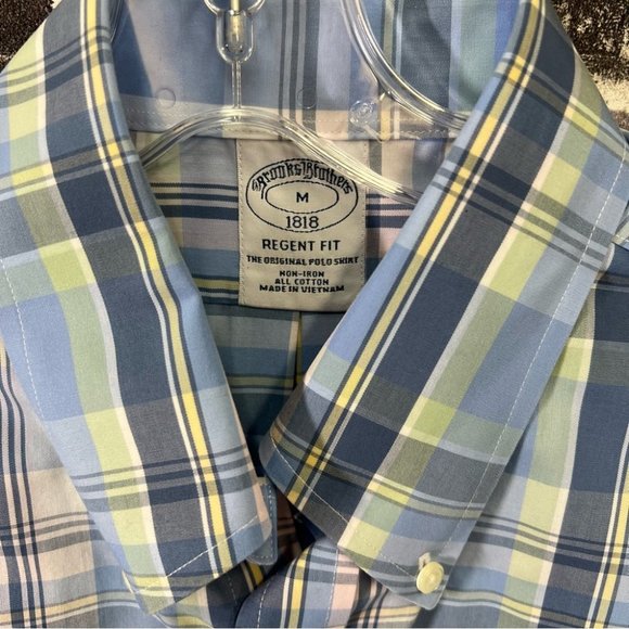 NWT Brooks Brothers Plaid Short Sleeve Regular Fit Shirt - Picture 5 of 9